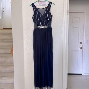 BCX dress size 5 navy blue with sequins